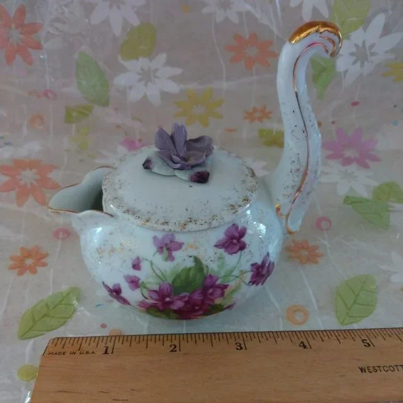 Lefton Swan Creamer with Cover Vintage - Picture 8 of 9